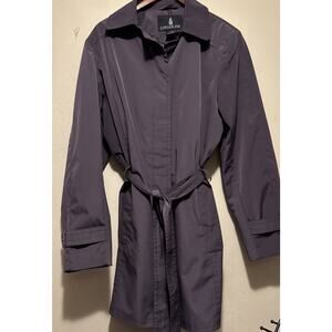 London Fog Short Trench Coat Lavender Women’s XL Design Interior Belted